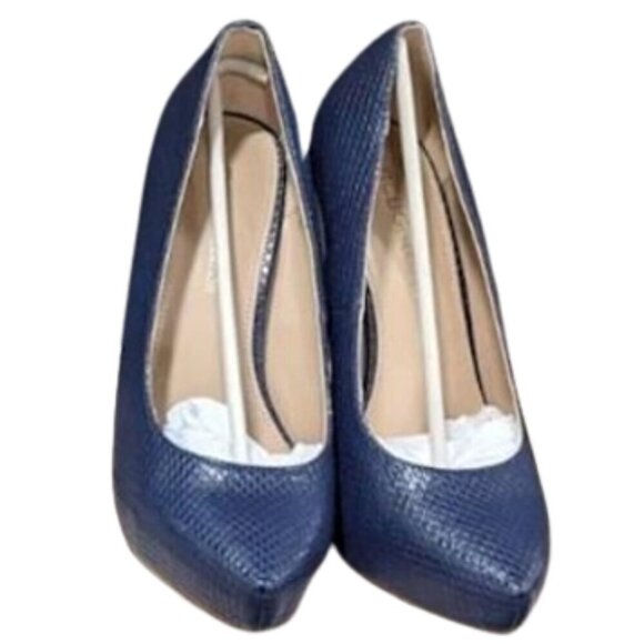 BCBGeneration Penni Navy Heels Size 6.5M/37 - Picture 3 of 9